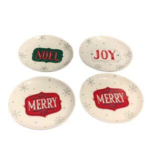 Target Wondershop Melamine Christmas Salad Plates, 2 Merry, Joy and Noel